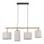DEVA NATURE Lampa wisząca 4  FSC 100%, SA-COC-006060 6108 TK Lighting Sosna, Czarny Len