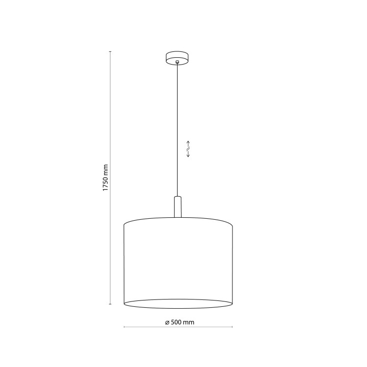 DEVA NATURE Lampa wisząca 1 6107 TK Lighting Sosna, Czarny Len, Beżowy