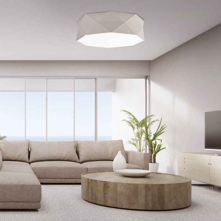 KANTOOR NATURE Lampa sufitowa 4  520 6195 TK Lighting Biały Len, Biały