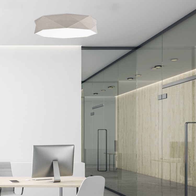 KANTOOR NATURE Lampa sufitowa 6 780 6196 TK Lighting Biały Len, Biały