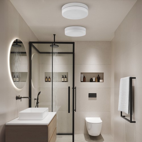 PORI WHITE Plafon łazienkowy 2XE27 IP 44 864 TK Lighting Biały Biały