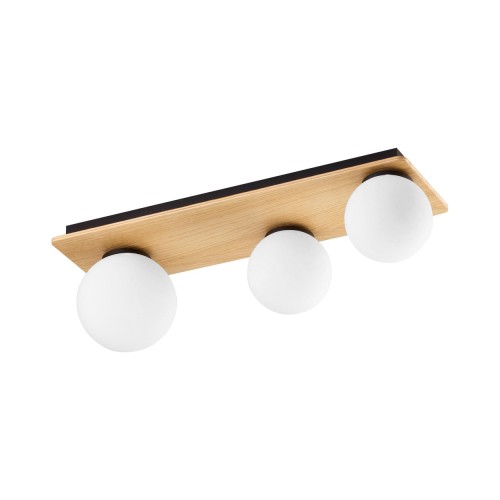 BIANCA WOOD Lampa sufitowa 3 4542 TK Lighting Sosna, Czarny Biały