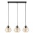 DIAMOND NEW BLACK/GOLD Lampa wisząca 3 Listwa 4642 TK Lighting Czarny Złoty
