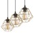 DIAMOND NEW BLACK/GOLD Lampa wisząca 3 Listwa 4642 TK Lighting Czarny Złoty