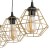 DIAMOND NEW BLACK/GOLD Lampa wisząca 3 Listwa 4642 TK Lighting Czarny Złoty