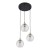 DEVI TRANSPARENT Lampa wisząca 3 Koło 4579 TK Lighting Złoty, Czarny Transparentny