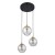 DEVI TRANSPARENT Lampa wisząca 3 Koło 4579 TK Lighting Złoty, Czarny Transparentny