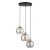 DEVI TRANSPARENT Lampa wisząca 3 Koło 4579 TK Lighting Złoty, Czarny Transparentny