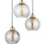 DEVI TRANSPARENT Lampa wisząca 3 Koło 4579 TK Lighting Złoty, Czarny Transparentny