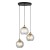DEVI TRANSPARENT Lampa wisząca 3 Koło 4579 TK Lighting Złoty, Czarny Transparentny
