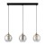 DEVI TRANSPARENT Lampa wisząca 3 Listwa 4580 TK Lighting Złoty, Czarny Transparentny