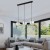 DEVI TRANSPARENT Lampa wisząca 3 Listwa 4580 TK Lighting Złoty, Czarny Transparentny
