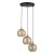 DEVI AMBER Lampa wisząca 3 Koło 4637 TK Lighting Złoty, Czarny Bursztynowy