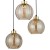 DEVI AMBER Lampa wisząca 3 Koło 4637 TK Lighting Złoty, Czarny Bursztynowy