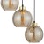 DEVI AMBER Lampa wisząca 3 Koło 4637 TK Lighting Złoty, Czarny Bursztynowy