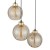 DEVI AMBER Lampa wisząca 3 Koło 4637 TK Lighting Złoty, Czarny Bursztynowy
