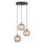 DEVI AMBER Lampa wisząca 3 Koło 4637 TK Lighting Złoty, Czarny Bursztynowy