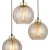DEVI AMBER Lampa wisząca 3 Koło 4637 TK Lighting Złoty, Czarny Bursztynowy