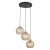 DEVI AMBER Lampa wisząca 3 Koło 4637 TK Lighting Złoty, Czarny Bursztynowy