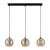 DEVI AMBER Lampa wisząca 3 Listwa 4638 TK Lighting Złoty, Czarny Bursztynowy