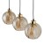 DEVI AMBER Lampa wisząca 3 Listwa 4638 TK Lighting Złoty, Czarny Bursztynowy