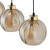 DEVI AMBER Lampa wisząca 3 Listwa 4638 TK Lighting Złoty, Czarny Bursztynowy