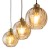 DEVI AMBER Lampa wisząca 3 Listwa 4638 TK Lighting Złoty, Czarny Bursztynowy