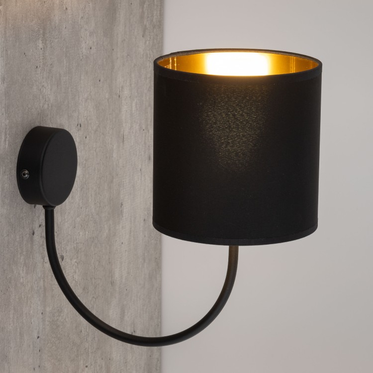 TORENS BLACK Kinkiet 1 4593 TK Lighting Czarny Złoty, Czarny