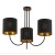 TORENS BLACK Lampa sufitowa 3 4594 TK Lighting Czarny Złoty, Czarny