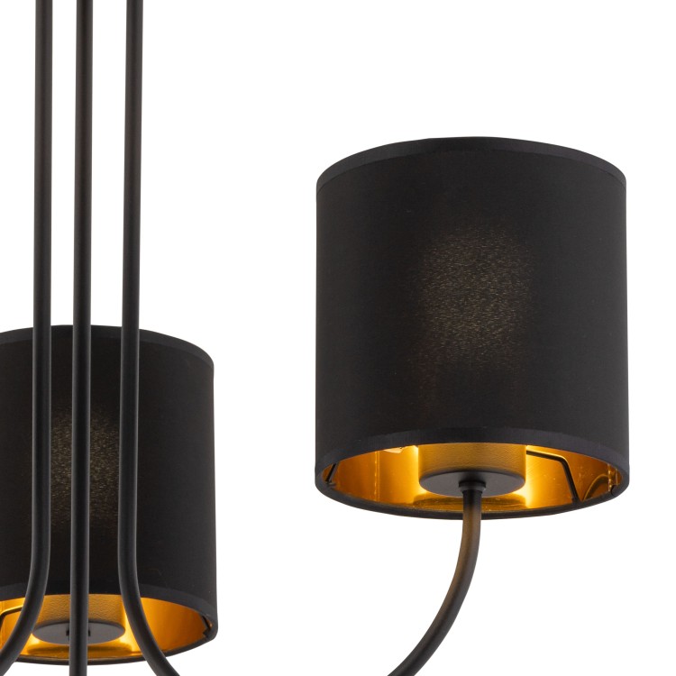 TORENS BLACK Lampa sufitowa 3 4594 TK Lighting Czarny Złoty, Czarny
