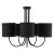 TORENS BLACK Lampa sufitowa 5 4595 TK Lighting Czarny Złoty, Czarny