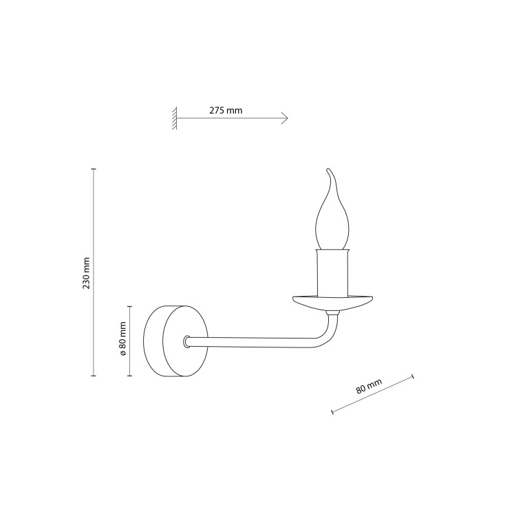 LIMAL Kinkiet 1 4611 TK Lighting Czarny