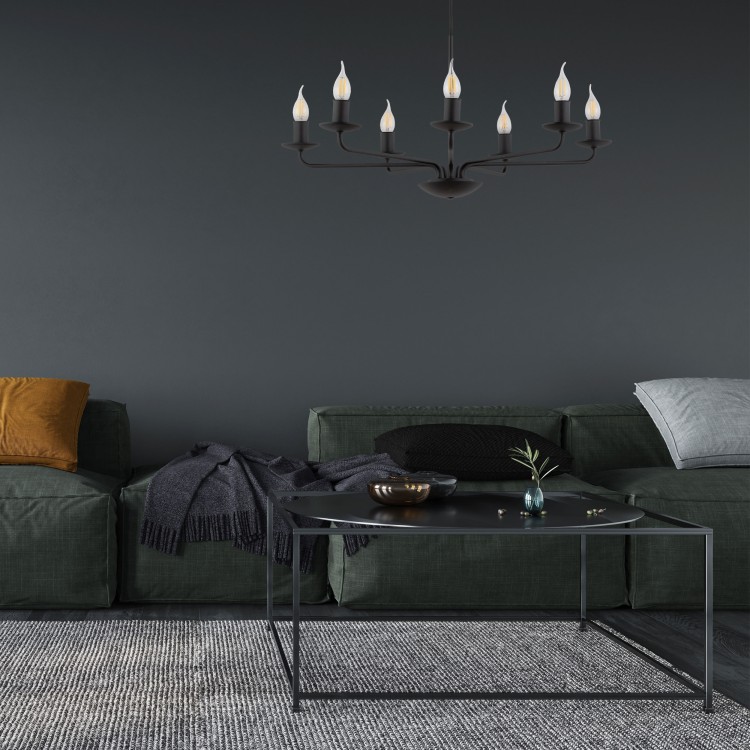 LIMAL Lampa wisząca 7 4613 TK Lighting Czarny