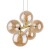ESTERA GOLD Lampa wisząca 5 4549 TK Lighting Złoty Bursztynowy
