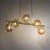 ESTERA GOLD Lampa wisząca 5 4549 TK Lighting Złoty Bursztynowy
