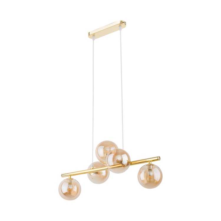 ESTERA GOLD Lampa wisząca 5 4549 TK Lighting Złoty Bursztynowy