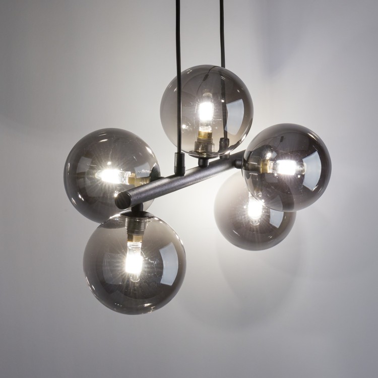 ESTERA BLACK Lampa wisząca 5 6707 TK Lighting Czarny Czarny