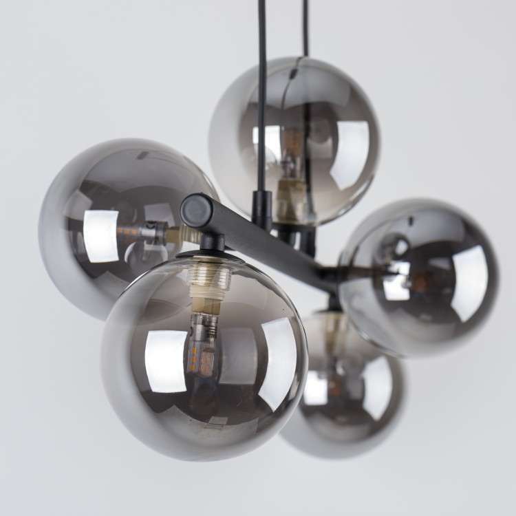 ESTERA BLACK Lampa wisząca 5 6707 TK Lighting Czarny Czarny