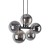 ESTERA BLACK Lampa wisząca 5 6707 TK Lighting Czarny Czarny