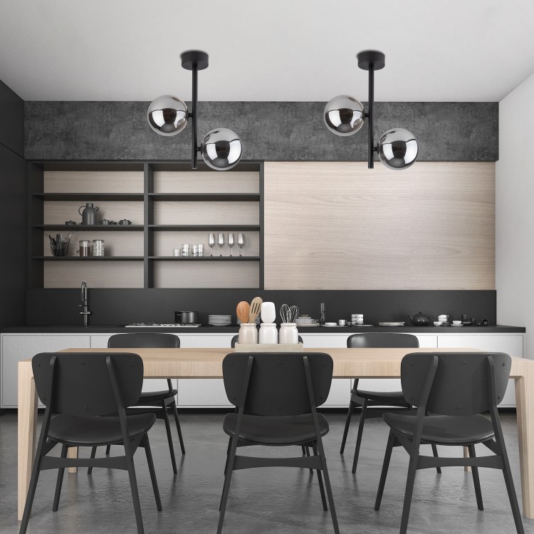 ESTERA BLACK Lampa sufitowa 2 6706 TK Lighting Czarny Czarny