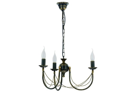 Lampa sufitowa wisząca żyrandol ARES III 204 NOWODVORSKI Lighting 3xE14 oświetleniowa klasyczna czarna złoto czarny zloty stal łańcuszek Kuchnia Jadalnia Salon nad wyspę stół Inspiracje Premium