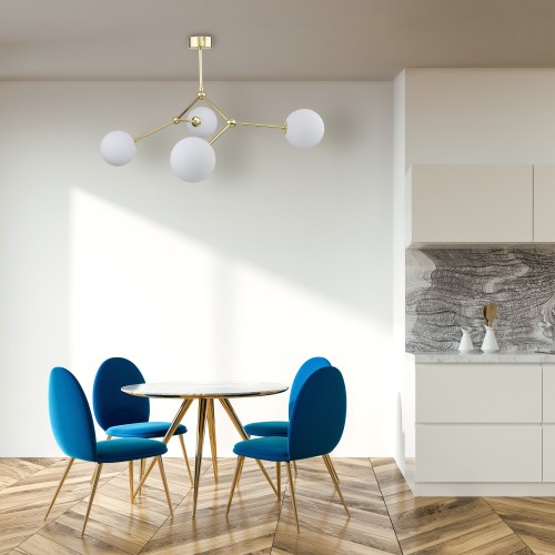 FAIRY GOLD Lampa sufitowa 4 6470 TK Lighting Złoty Biały