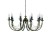 Lampa sufitowa wisząca żyrandol ARES X 206 NOWODVORSKI Lighting 10xE14 oświetleniowa klasyczna czarna złoto czarny zloty stal łańcuszek Kuchnia Jadalnia Salon nad wyspę stół Inspiracje Premium