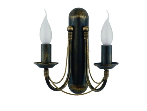 Lampa ścienna ARES II 203 NOWODVORSKI Lighting 2xE14 oświetleniowa klasyczna elegancki kinkiet czarna złoto czarny złoty stal Inspiracje Premium