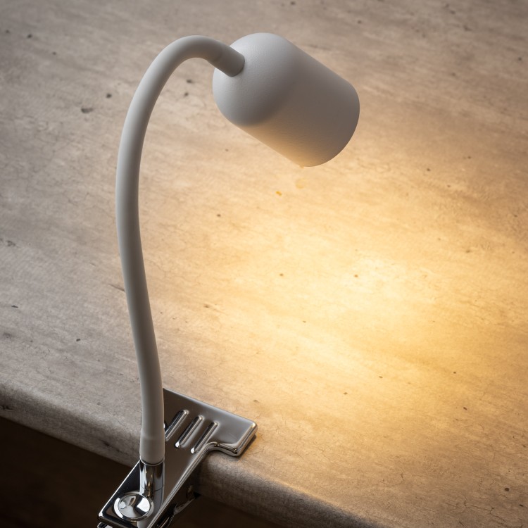 TOP WHITE Kinkiet Klips 1 4559 TK Lighting Biały Biały