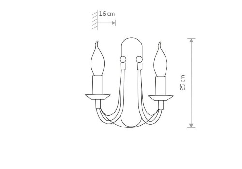 Lampa ścienna ARES II 203 NOWODVORSKI Lighting 2xE14 oświetleniowa klasyczna elegancki kinkiet czarna złoto czarny złoty stal Inspiracje Premium