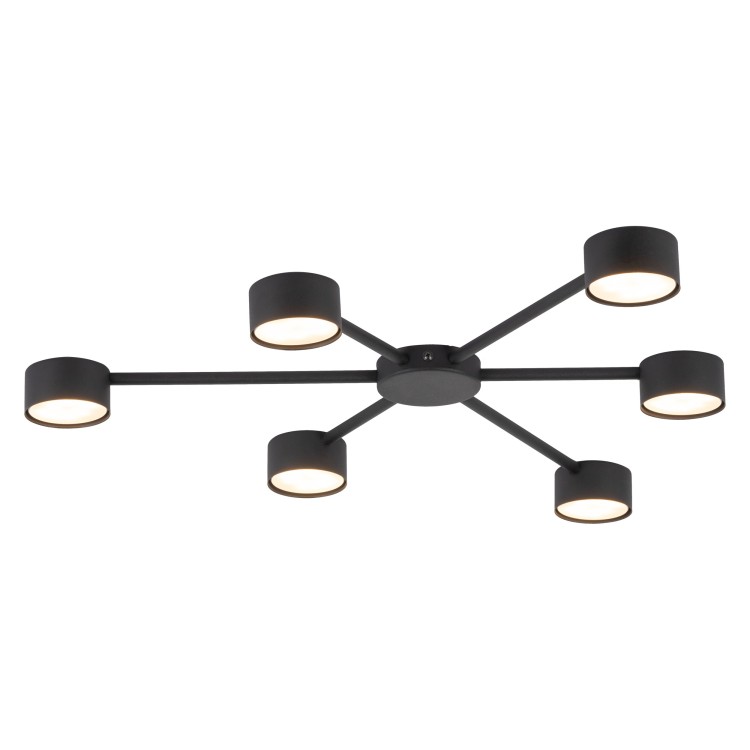 AVIA BLACK Lampa sufitowa 6 4692 TK Lighting Czarny Czarny