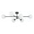 SARIUS BLACK Lampa sufitowa 6 4734 TK Lighting Czarny Biały