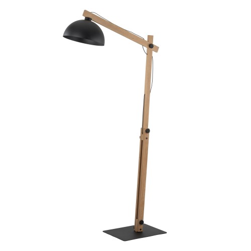 OSLO BLACK Lampa podłogowa 1 5582 TK Lighting Sosna, Czarny Czarny