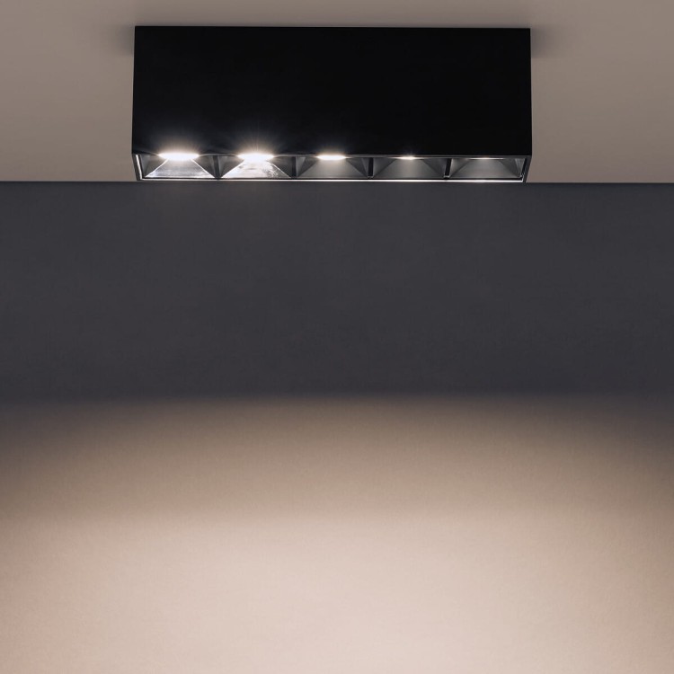 Oprawa liniowa Lampa spot punktowa MIDI LED BLACK 10058 NOWODVORSKI Lighting 20W 4000K Loft nowoczesna sufitowa oświetlenie z soczewkami nie oślepia nie oślepiająca barwa dzienna neutralna natynkowa czarna Inspiracje Premium